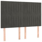 vidaXL Sommier à lattes de lit et matelas Gris foncé 140x190cm Velours