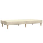 vidaXL Canapé-lit à 2 places crème tissu