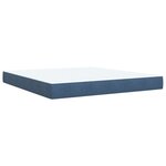 vidaXL Sommier à lattes de lit et matelas Bleu foncé 180x200cm Velours