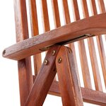 vidaXL Chaises pliables de jardin 3 Pièces Bois d'acacia solide