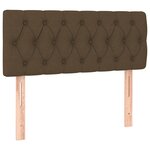 vidaXL Sommier à lattes de lit avec matelas Marron foncé 90x190 cm
