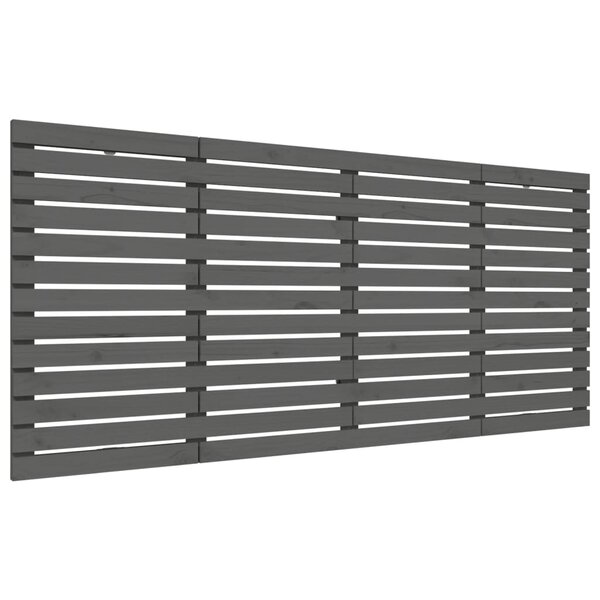 vidaXL Tête de lit murale Gris 206x3x91 5 cm Bois massif de pin
