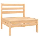 vidaXL Canapés centraux de jardin 2 Pièces Bois de pin massif