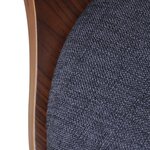 vidaXL Chaises à manger lot de 6 gris foncé bois courbé et tissu