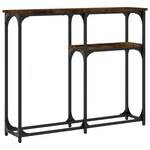 vidaXL Table console chêne fumé 90x22 5x75 cm bois d'ingénierie
