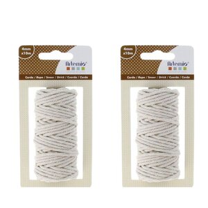 2 ficelle coton pour macramé 10 m - Beige