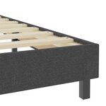vidaXL Sommier à lattes de lit Gris foncé Tissu 90x200 cm