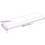 vidaXL Dessus de table bois massif traité bordure assortie
