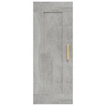 vidaXL Armoire murale Gris béton 35x34x90 cm Bois d'ingénierie
