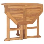 vidaXL Mobilier à dîner d'extérieur pliable 5 Pièces Bois solide de teck