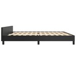 vidaXL Cadre de lit avec tête de lit Noir 200x200 cm Similicuir