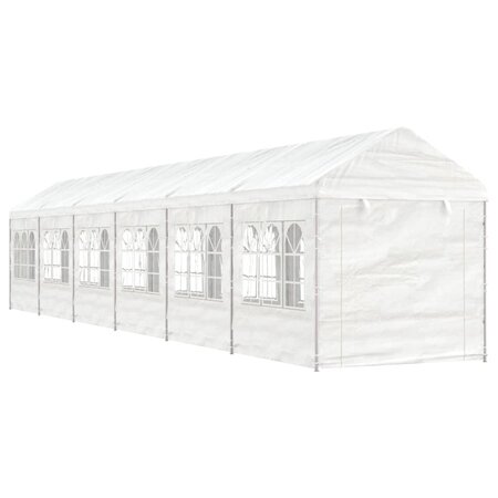 vidaXL Belvédère avec toit blanc 13 38x2 28x2 69 m polyéthylène