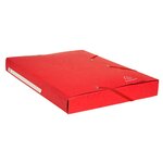 Chemise 3 Rabats À Élastiques Maxi Capacity Carte Lustrée 600g/m2 Scotten ®- A4 - Rouge - X 25 - Exacompta