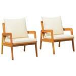 vidaXL Chaises de jardin 2 Pièces 59 5 x 65 x 71 5 cm Bois massif d'acacia