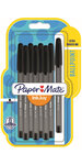 Paper Mate Inkjoy 100ST - 8 Stylos bille avec capuchon - Noir - Pointe moyenne 1.0mm - sous blister