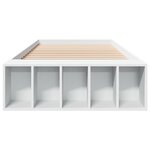 vidaXL Cadre de lit blanc 100x200 cm bois d'ingénierie