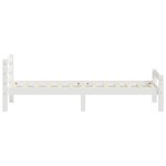 vidaXL Cadre de lit sans matelas blanc bois de pin massif 100x200 cm