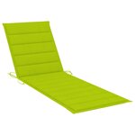 vidaXL Chaise longue de jardin 2 places avec coussins Acacia solide