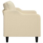 vidaXL Canapé à 2 places Crème 140 cm Tissu