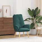 vidaXL Fauteuil Relaxant Vert Foncé Tissu
