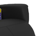 vidaXL Fauteuil inclinable de massage repose-pieds noir similicuir