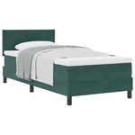 vidaXL Lit Box Spring avec matelas vert foncé 100x200 cm velours