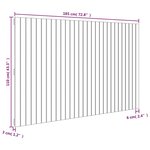 vidaXL Tête de lit murale Marron miel 185x3x110 cm Bois massif de pin