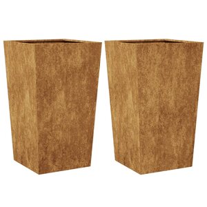 vidaXL Jardinières 2 Pièces 45x45x75 cm acier corten