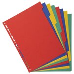 Intercalaires carte marbrée 220g/m2 8 onglets neutres - A4 - couleurs assorties x 25 EXACOMPTA