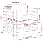 vidaXL Chaises de jardin avec coussins lot de 2 bois de pin massif