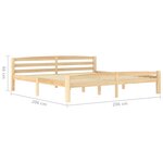 vidaXL Cadre de lit Blanc Bois de pin massif 200x200 cm