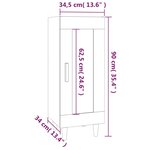 vidaXL Buffet Chêne fumé 34 5x34x90 cm Bois d'ingénierie