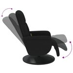 vidaXL Fauteuil inclinable de massage avec repose-pied noir velours
