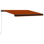 vidaXL Auvent manuel rétractable avec LED 450x300 cm Orange et marron
