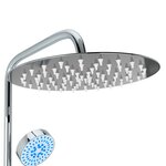 vidaXL Ensemble de douche à deux têtes avec douchette Acier inoxydable