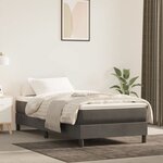 vidaXL Sommier à lattes de lit et matelas Gris foncé 90x190 cm Velours