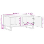 vidaXL Table basse 80x51x40 cm bois de manguier massif brut