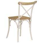 vidaXL Chaises à dossier croisé lot de 6 blanc bois de manguier massif