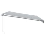 vidaXL Auvent manuel rétractable anthracite et blanc 500x350 cm