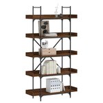 vidaXL Bibliothèque 5 niveaux chêne marron 100x33x180 5 cm