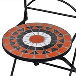 vidaXL Chaises pliables de bistro 2 Pièces Céramique Terre cuite et blanc