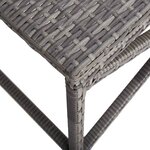 vidaXL Banc de jardin 80 cm Résine tressée Gris