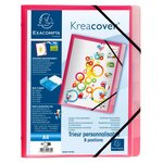Exacompta - Trieurs personnalisables, 3 rabats, fermeture par élastiques, 8 compartiments, 24x32cm pour A4- couleurs aleatoires