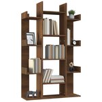 vidaXL Bibliothèque Chêne marron 86x25 5x140 cm Bois d'ingénierie