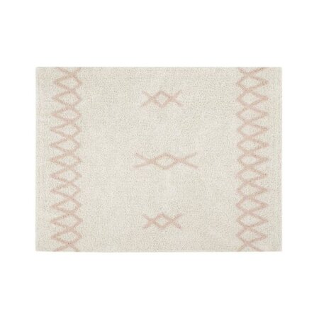 Tapis coton lavable Atlas Natural Vintage nude - 120 x 160 cm