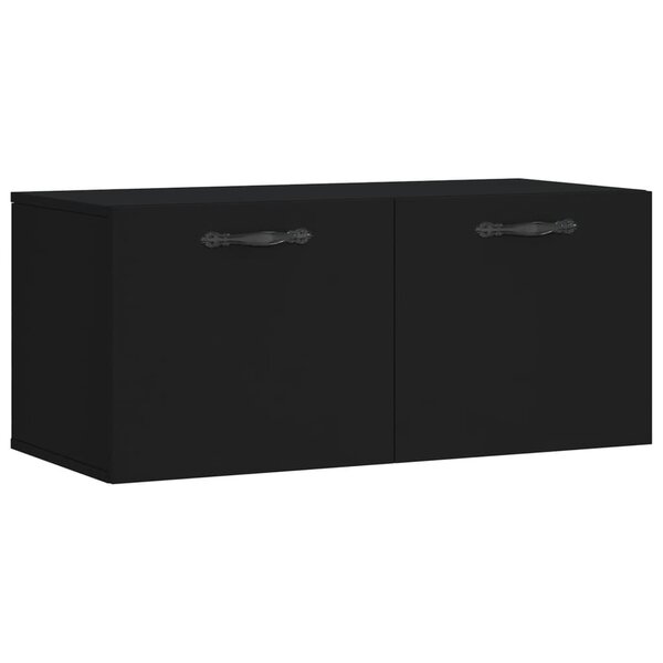 vidaXL Armoire murale noir 80x36 5x35 cm bois d'ingénierie