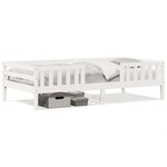 vidaXL Cadre de lit sans matelas blanc 90x200 cm bois de pin massif