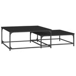 vidaXL Tables basses gigognes 2 Pièces noir bois d'ingénierie