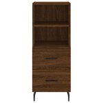 vidaXL Buffet haut Chêne marron 34 5x34x180 cm Bois d'ingénierie