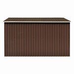 vidaXL Abri de jardin 257x298x178 cm Métal Marron